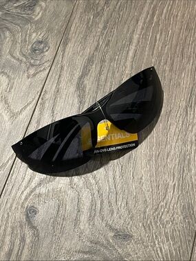 Essentials Men’s Black Shield Sunglasses — Wraparound Style